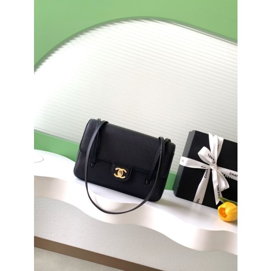 Borsa a tracolla Chanel 26P Preppy Coco AP6130 nera