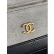 Borse Chanel 26P Vanity con catena AP5186 scamosciata di vitello grigia