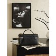 Chanel 26P Beauty case sottile con manico superiore trapuntato e catena AP5100 nero