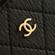 Chanel 26P Beauty case sottile con manico superiore trapuntato e catena AP5100 nero