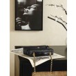 Chanel 26P Beauty case sottile con manico superiore trapuntato e catena AP5100 nero