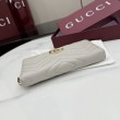 Qualità superiore replica di alta qualit&agrave; Portafoglio Gucci GG Marmont trapuntato con cerniera 443123 Grigio