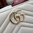 Qualità superiore replica di alta qualit&agrave; Portafoglio Gucci GG Marmont trapuntato con cerniera 443123 Grigio