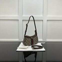Mini borsa a tracolla Gucci Ophidia 838465 Marrone