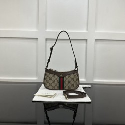 Mini borsa a tracolla Gucci Ophidia 838465 Marrone