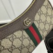 Mini borsa a tracolla Gucci Ophidia 838465 Marrone