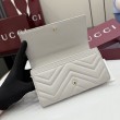 Portafoglio continentale Gucci GG Marmont 443436 grigio