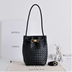 Cloni Borsa Replica 1:1 a secchiello piccola Andiamo di Bottega Veneta Nero firmate