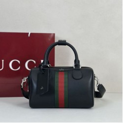 Cloni Borsa da viaggio piccola Gucci Web Trademark 866980 nera firmate