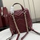 Replica di lusso Zaino Gucci Mini GG Marmont matelassé a chevron Borgogna Imitazioni Cloni Zaino Gucci Mini GG Marmont matelassé a chevron Borgogna firmate