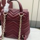 Replica di lusso Zaino Gucci Mini GG Marmont matelassé a chevron Borgogna Imitazioni Cloni Zaino Gucci Mini GG Marmont matelassé a chevron Borgogna firmate