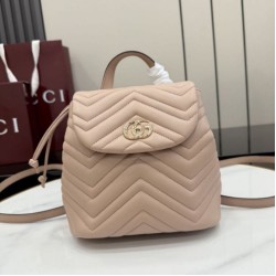 Cloni Zaino Gucci Mini GG Marmont matelassé a chevron Rosa firmate