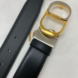 Cloni Cintura reversibile Dior 30 Montaigne con fibbia a CD con logo 35MM Nero firmate
