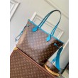 Borse Replica Alta Qualità a tracolla LV Monogram Inside Out Neverfull MM M13753 Blu
