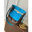 Borse Replica Alta Qualità a tracolla LV Monogram Inside Out Neverfull MM M13753 Blu