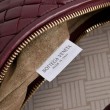 Borsa a tracolla media Bottega Veneta Veneta Intrecciato Bordeaux