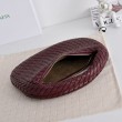 Borsa a tracolla media Bottega Veneta Veneta Intrecciato Bordeaux