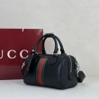 Borsa da viaggio piccola Gucci Web Trademark 866980 nera