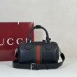 Borsa da viaggio piccola Gucci Web Trademark 866980 nera