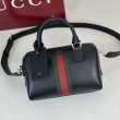 Borsa da viaggio piccola Gucci Web Trademark 866980 nera