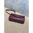 Borsa piccola YSL Saint Laurent Loulou trapuntata Borgogna