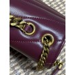 Borsa piccola YSL Saint Laurent Loulou trapuntata Borgogna