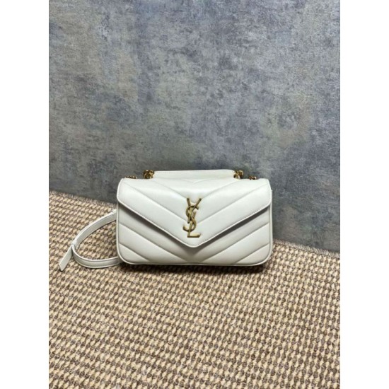 Borsa piccola YSL Saint Laurent Loulou trapuntata nera