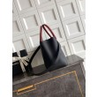 Borsa tote grande Chanel Executive Cerf nera/bordeaux