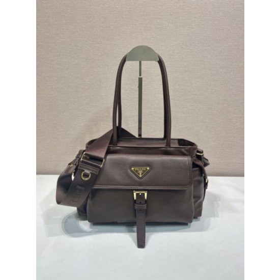 Borsa tote media Prada Explore nappa 1BG596 bordeaux