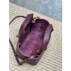 Borsa tote YSL Saint Laurent Le 5 &agrave; 7 Bea Baby Bordeaux
