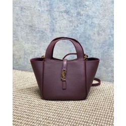 Borsa tote YSL Saint Laurent Le 5 &agrave; 7 Bea Baby Bordeaux