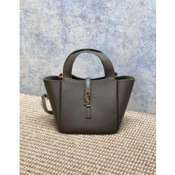 Borse Imitazioni tote YSL Saint Laurent Le 5 &agrave; 7 Bea Baby Verde Scuro