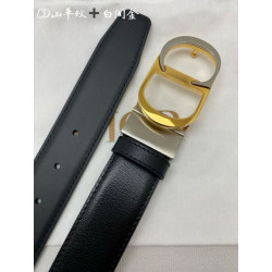 Cintura reversibile Dior 30 Montaigne con fibbia a CD con logo 35MM Nero