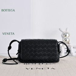 Cloni Borsa Replica 1:1 a tracolla Notturno Intrecciato Bottega Veneta Nero firmate