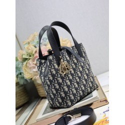 Borsa Dior Denim Jacquard Oblique piccolo Toujours Blu Borsa Dior Denim Jacquard Oblique piccolo Toujours Blu
