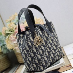 Replica di lusso Borsa Dior Denim Jacquard Oblique piccolo Toujours Blu Imitazioni Cloni Borsa Dior Denim Jacquard Oblique piccolo Toujours Blu firmate