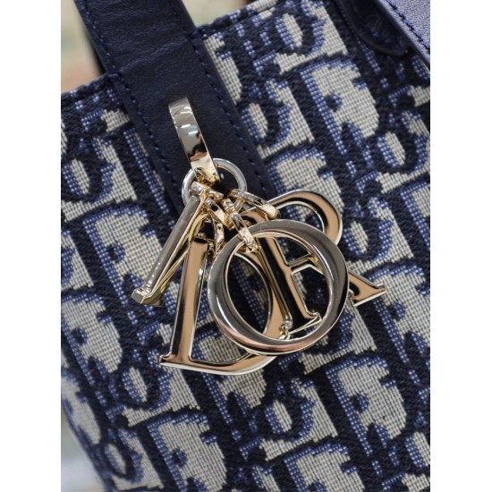 Replica di lusso Borsa Dior Denim Jacquard Oblique piccolo Toujours Blu Imitazioni Cloni Borsa Dior Denim Jacquard Oblique piccolo Toujours Blu firmate