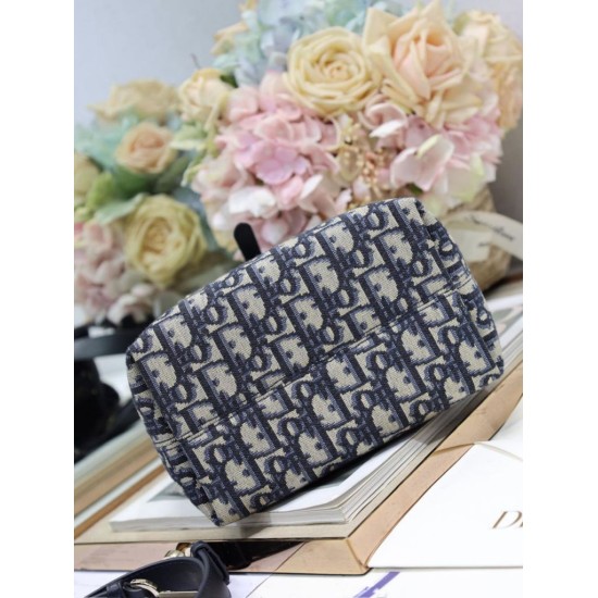 Replica di lusso Borsa Dior Denim Jacquard Oblique piccolo Toujours Blu Imitazioni Cloni Borsa Dior Denim Jacquard Oblique piccolo Toujours Blu firmate