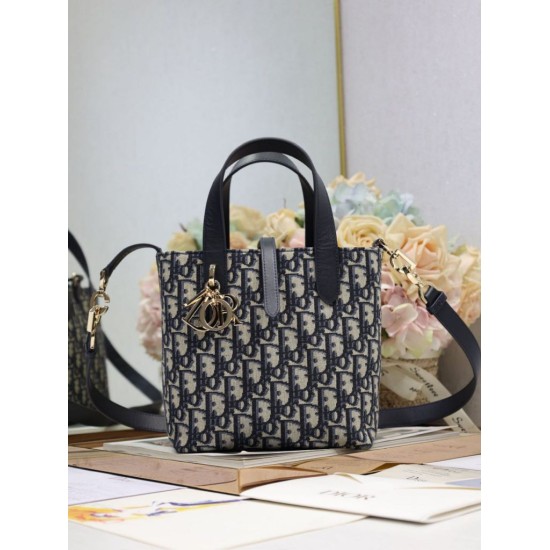 Replica di lusso Borsa Dior Denim Jacquard Oblique piccolo Toujours Blu Imitazioni Cloni Borsa Dior Denim Jacquard Oblique piccolo Toujours Blu firmate