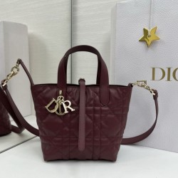 Cloni Borsa Tote verticale piccolo Dior Toujours Borgogna firmate