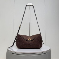 Cloni Borsa a tracolla Balenciaga Le 7 scamosciata Marrone firmate