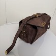 Borsa a tracolla Balenciaga Le 7 scamosciata Marrone