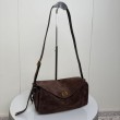 Borsa a tracolla Balenciaga Le 7 scamosciata Marrone
