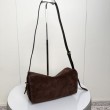 Borsa a tracolla Balenciaga Le 7 scamosciata Marrone