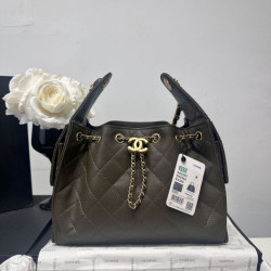 Borsa a tracolla Chanel AS5293 con coulisse Verde