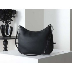 Borsa a tracolla grande Prada Fold 1BC288 Nera/Marrone