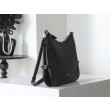 Borsa a tracolla grande Prada Fold 1BC288 Nera/Marrone