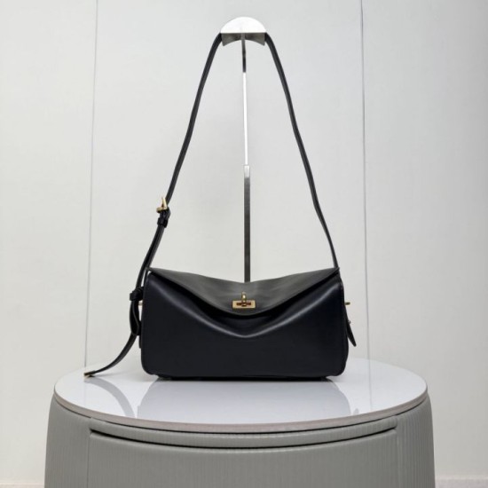 Borsa a tracolla media Balenciaga Le 7 Nero