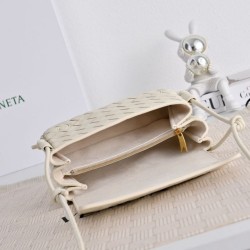 Borse Replica Alta Qualità a tracolla Notturno Intrecciato Bottega Veneta Bianco