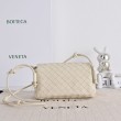 Borse Replica Alta Qualità a tracolla Notturno Intrecciato Bottega Veneta Bianco